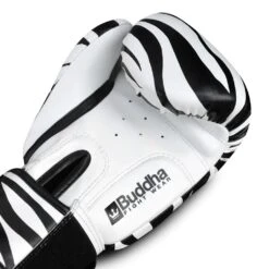 Buddha Guantes De Boxeo Muay Thai Kick Boxing Fantasy Zebra Special Edition Nero-Bianco -Ronin Wear buddha guantes de boxeo muay thai kick boxing fantasy zebra special edition black white 3