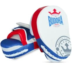 Buddha Manoplas De Boxeo Curvadas Buddha Thailand Bianco-Rosso