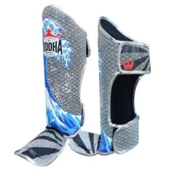 Buddha Shin Guard Muay Thai Kick Boxing Fantasy Tsunami Special Edition Nero-Blu