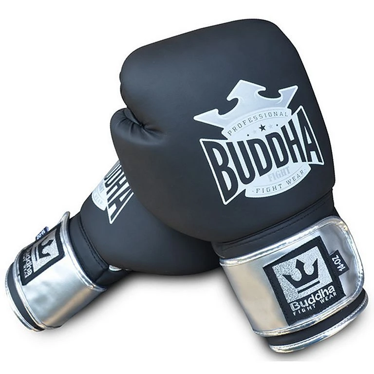 Buddha Top Fight Boxing Gloves Nero-Argento 3 Buddha Top Fight Boxing Gloves Nero-Argento - immagine 3