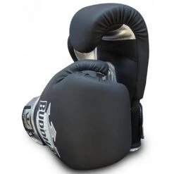 Buddha Top Fight Boxing Gloves Nero-Argento 8 Buddha Top Fight Boxing Gloves Nero-Argento -Ronin Wear buddha top fight boxing gloves black silver 4