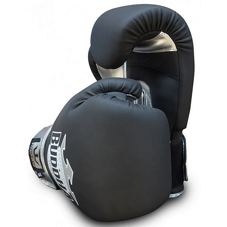 Buddha Top Fight Boxing Gloves Nero-Argento 4 Buddha Top Fight Boxing Gloves Nero-Argento - immagine 4
