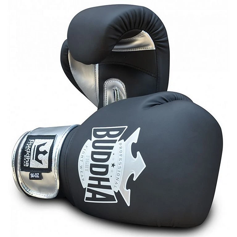 Buddha Top Fight Boxing Gloves Nero-Argento 5 Buddha Top Fight Boxing Gloves Nero-Argento - immagine 5
