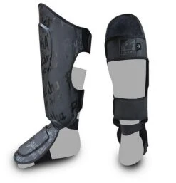 Buddha Top Premium Shinguards Nero-Nero -Ronin Wear buddha top premium shinguards black black 3