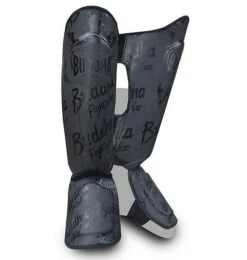 Buddha Top Premium Shinguards Nero-Nero -Ronin Wear buddha top premium shinguards black black 4