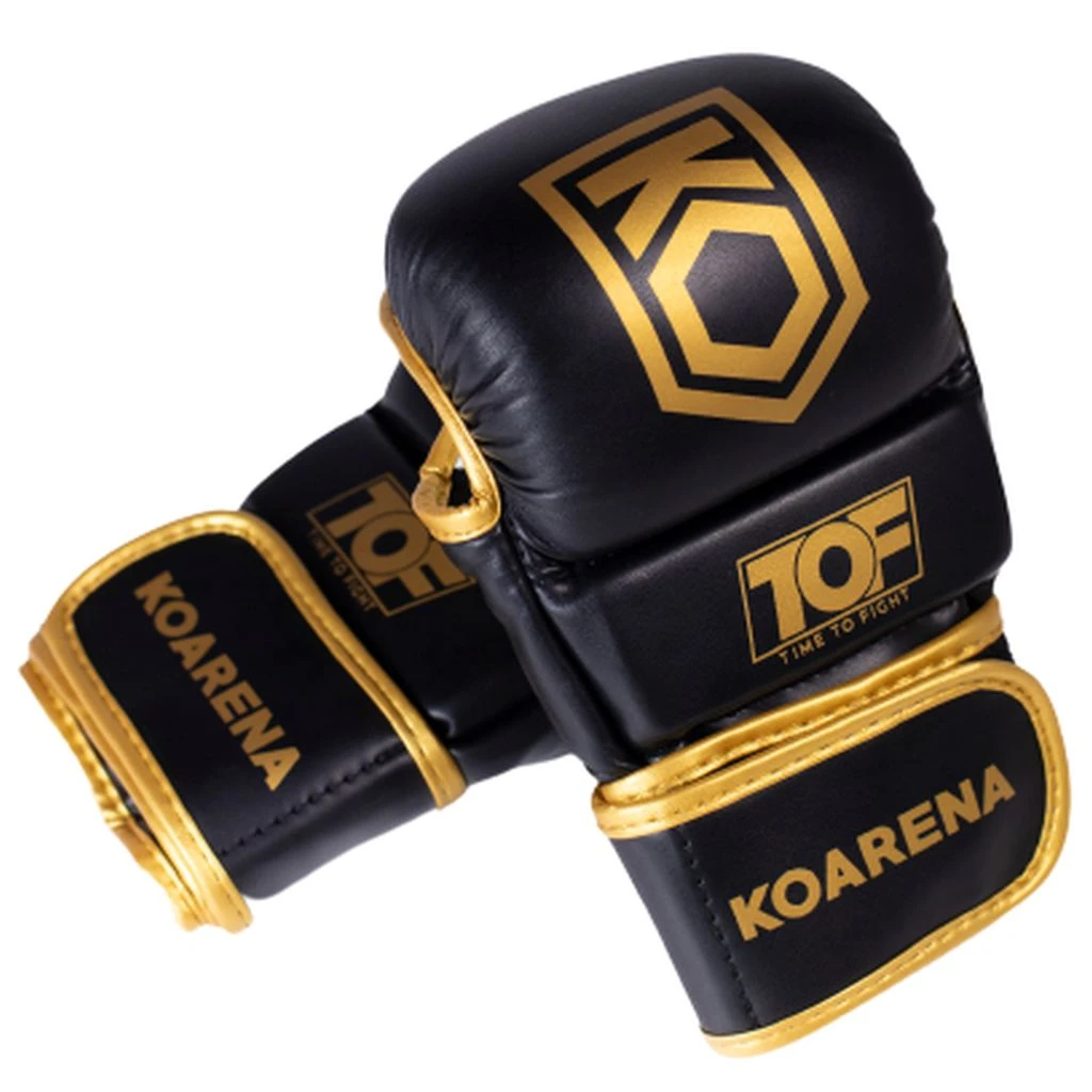 KOARENA Sparring Gloves TOF Nero-Oro 1 KOARENA Sparring Gloves TOF Nero-Oro