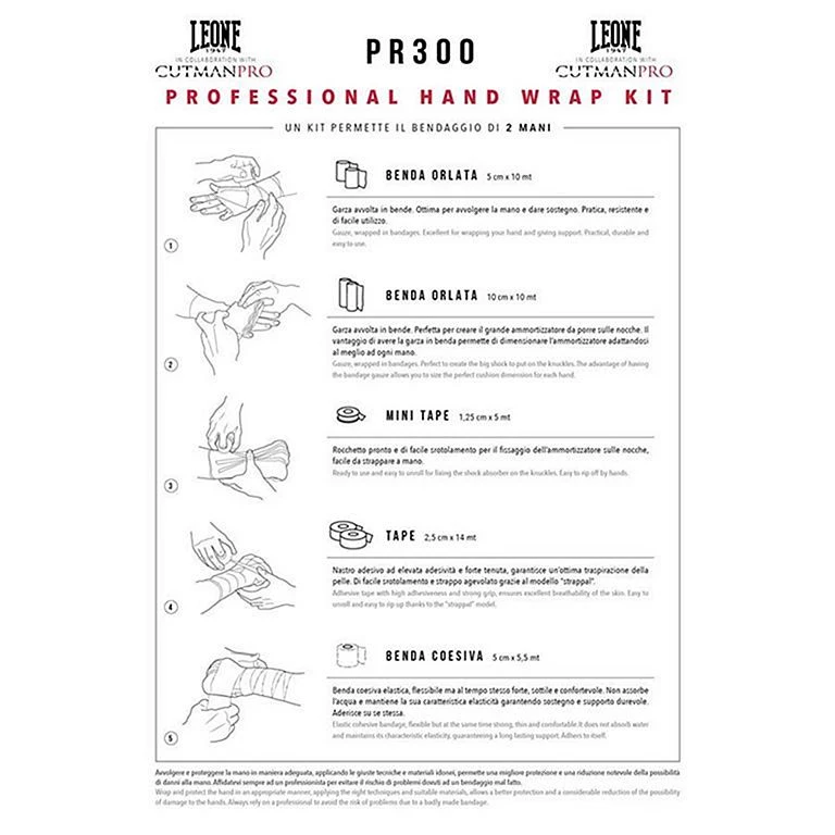 Leone 1947 Pro Hand Wrap Kit Bianco 4 Leone 1947 Pro Hand Wrap Kit Bianco - immagine 4
