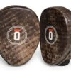 Okami Fightgear Leather Punch Mitts Impact Pro Marrone