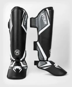 Venum Contender 2.0 Shin Guard Nero-Grigio