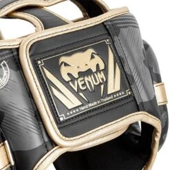 Venum Elite Boxing Helmet Grigio-Oro -Ronin Wear venum elite boxing helmet grey gold 5