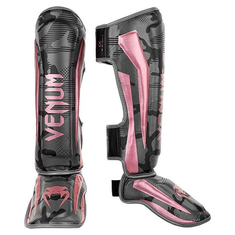 Venum Elite Shin Guards Grigio-Rosa 1 Venum Elite Shin Guards Grigio-Rosa