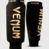 Venum Kontact Shin Guards Simple Nero-Oro