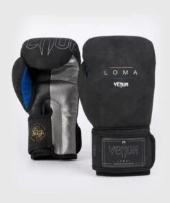Venum Loma Classic Boxing Gloves Nero-Blu -Ronin Wear venum loma classic boxing gloves black blue 3