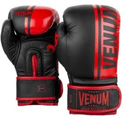 Venum Shield Pro Boxing Gloves Velcro Nero-Rosso -Ronin Wear venum shield pro boxing gloves velcro black red 3
